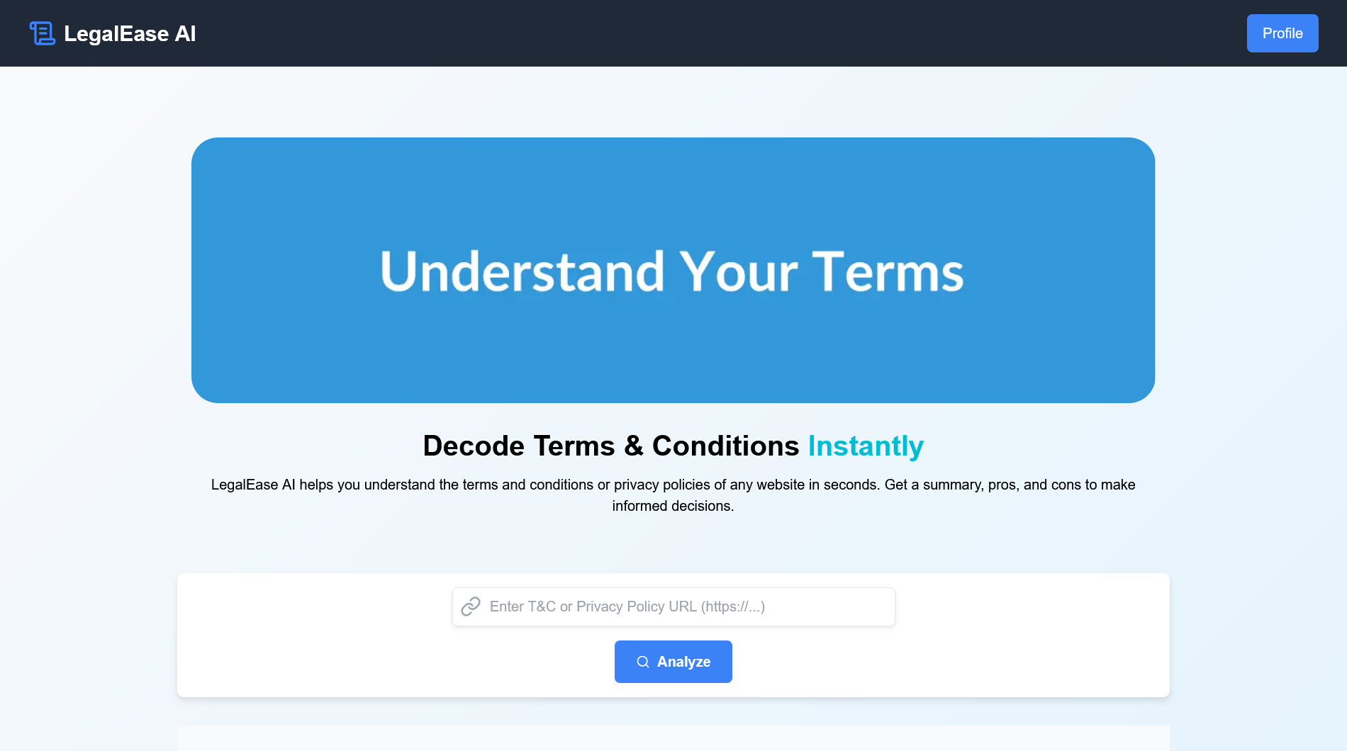 Terms and Conditions Analyzer